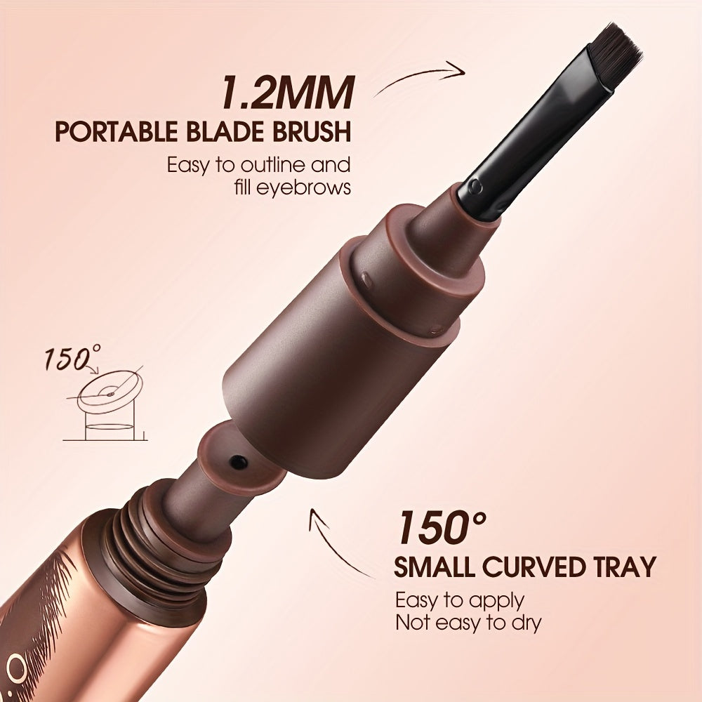 5-Day Tattoo Brow Gel - Semi-Permanent, Even Color, Long-Lasting Makeup - Effortless Peel-Off for Natural-Looking Brows