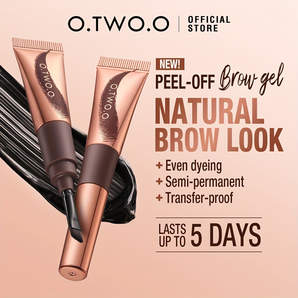 5-Day Tattoo Brow Gel - Semi-Permanent, Even Color, Long-Lasting Makeup - Effortless Peel-Off for Natural-Looking Brows