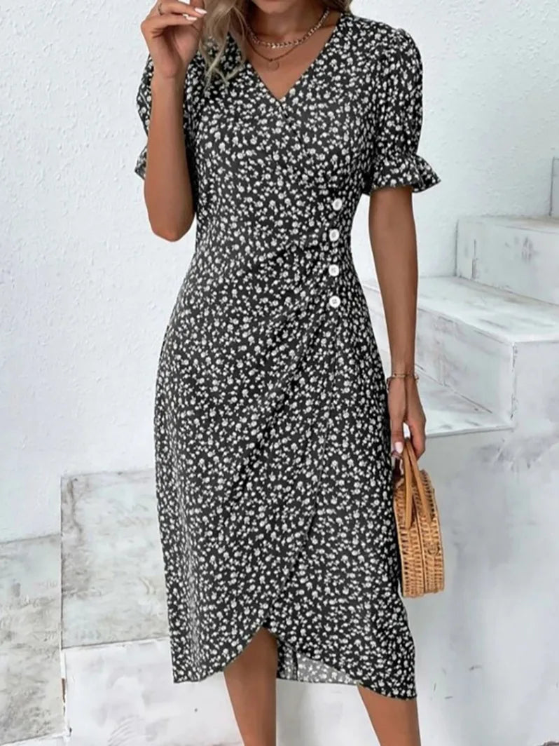 Sweet Wind Sleeveless Dress Summer Halter-top Pure Color Sash a Short Skirt