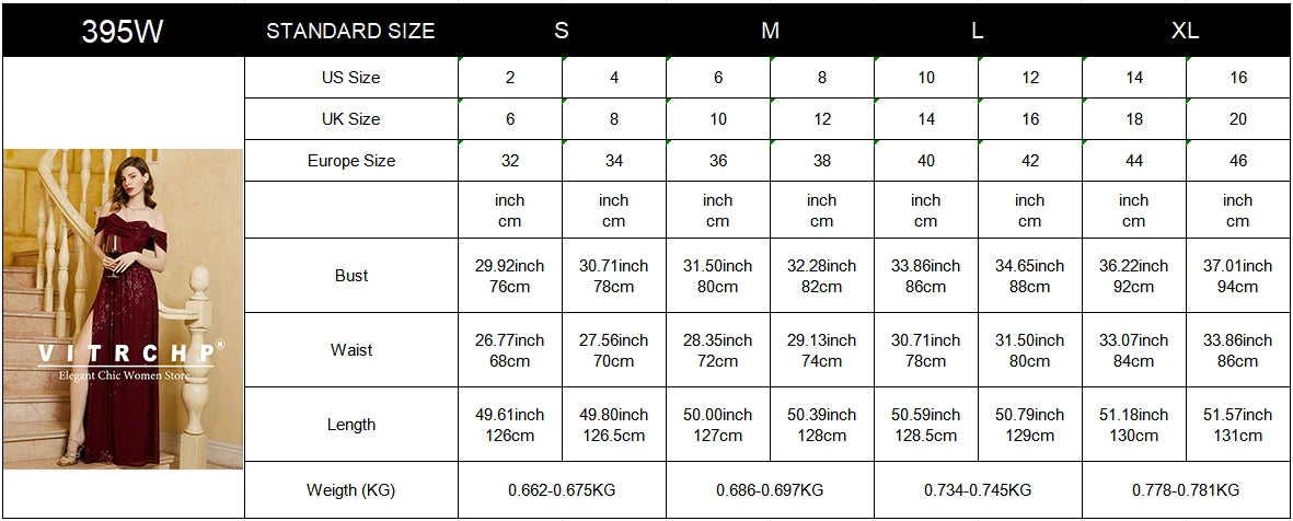 VITRCHP Luxury Evening Dress A-Line Floor Length Backless Split Sequins Long Prom Cocktail Dress