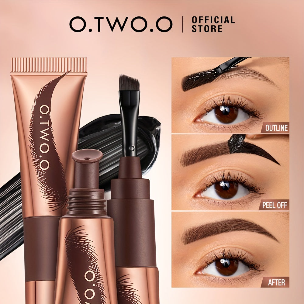5-Day Tattoo Brow Gel - Semi-Permanent, Even Color, Long-Lasting Makeup - Effortless Peel-Off for Natural-Looking Brows