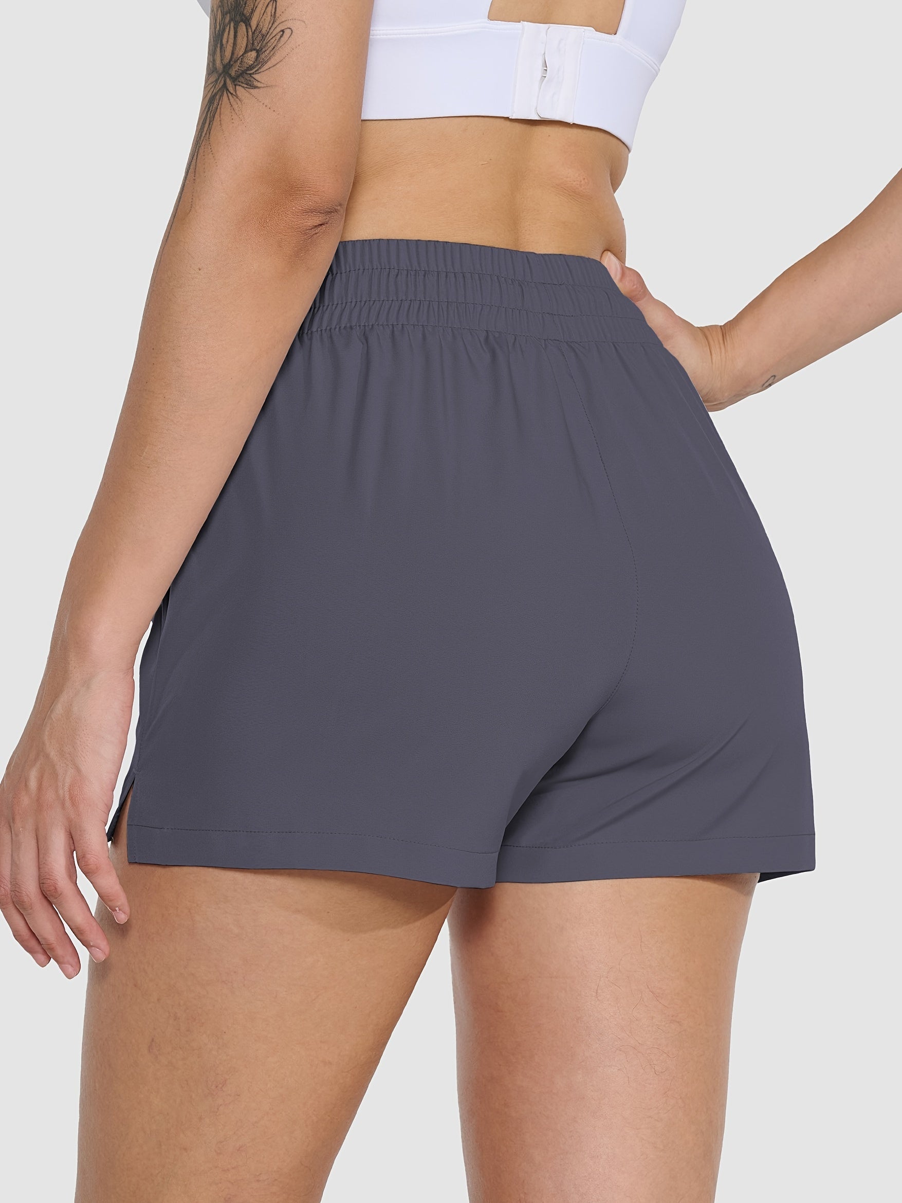 2 Pack 3" Womens Athletic Shorts Basic Running Shorts Lightweight Quick Dry Gym Workout Shorts With Pockets - Veloxea