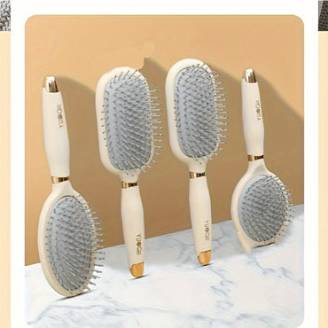 Cute Bear Detangling Hair Brushes, Air Cushion Massage Comb, Scalp Massager For Women Long Hair, Portable Styling Brush With Vent Hole For Curly Hair, High Aesthetic Appeal - Veloxea