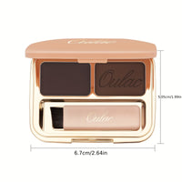 Oulac 2-in-1 Dual Color Eyebrow Powder, Long-Lasting Instant Eyebrow Powder