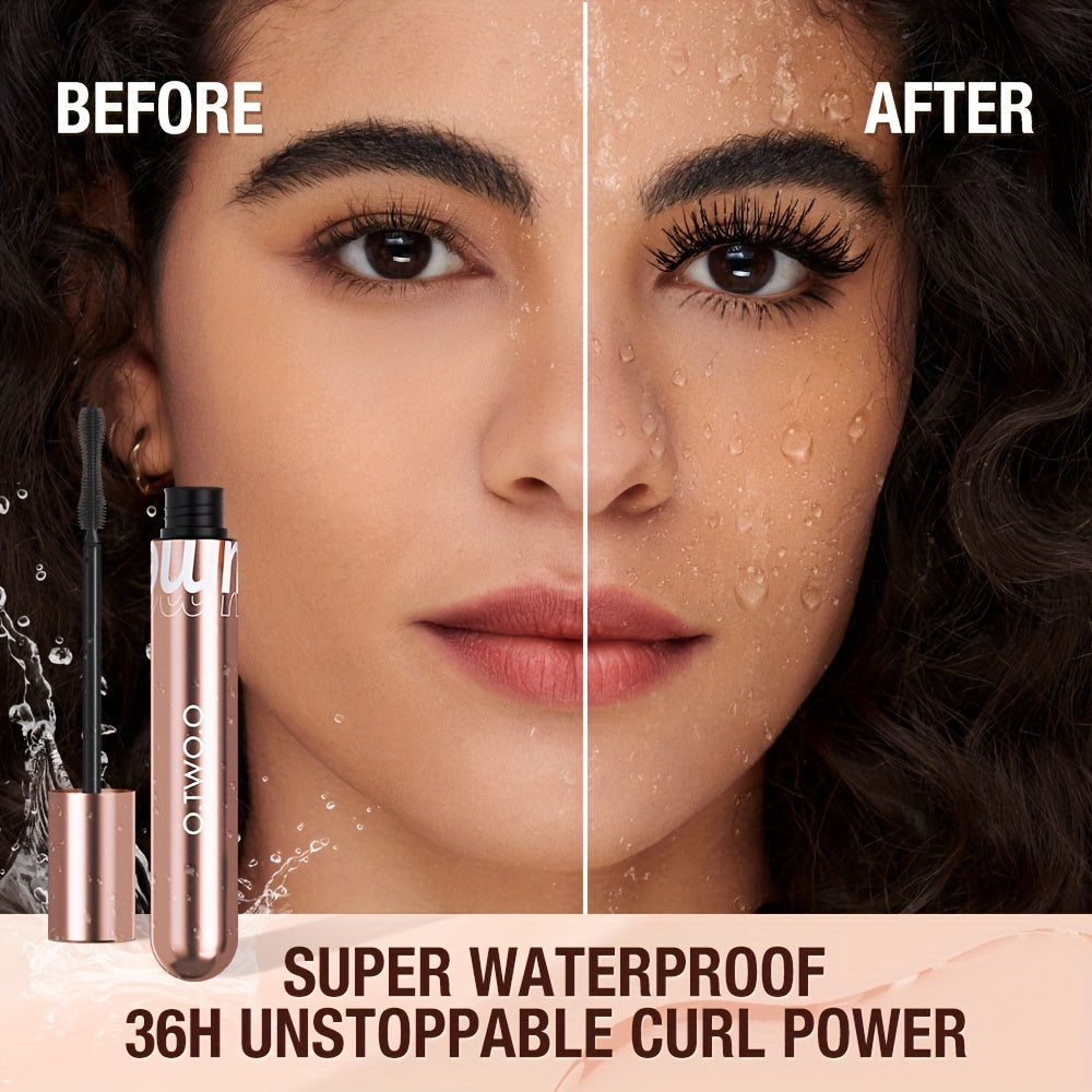 O.TWO.O Mascara Waterproof Long Lasting 36H Volume Curling Smudge-proof Long Lash Easy To Wear Eye Makeup