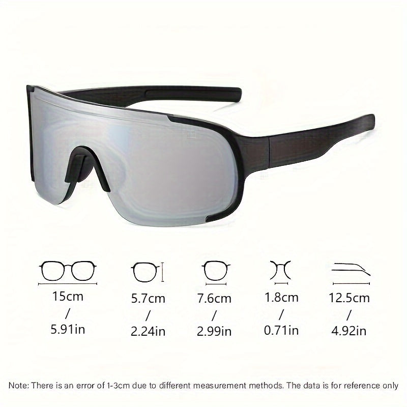 Women's Oversized Sports Glasse, AC Lens, Composite Frame, Ideal For Skating And Outdoor Activities - Veloxea