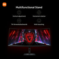 Xiaomi 34-inch Curved Gaming Monitor 180Hz High Reshed Rate 1ms Fast FreeSync Premium E<2* Professional Calibration 95%DCI-P3 100% SRGB* Low Blue Light Computer Screen Monitor Desktop Monitor - Veloxea