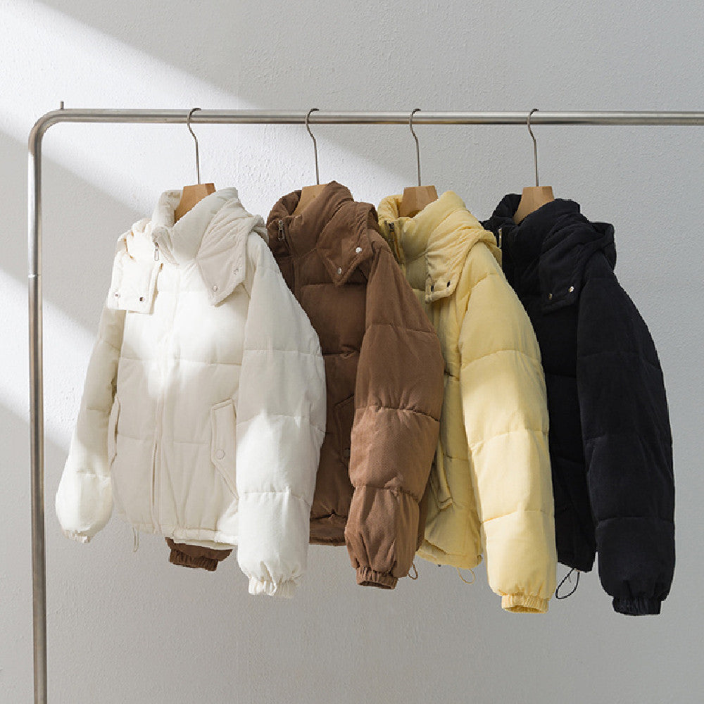 Women's Fashionable Corduroy Cotton-padded Jacket