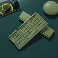 Mini Folding Bluetooth Keyboard Wireless Keypad Support3 Devices Rechargeable