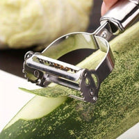 1pc Stainless Steel Vegetable Peeler - Multi-Function Fruit & Potato Grater For Dining & Relaxing, Manual Uncharged Kitchen Gadget For Restaurant - Veloxea