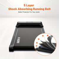 Walking Pad, Under Desk Treadmill for Home Office, 2.5HP Portable Treadmill with Remote Control, Walking Jogging Machine Walking Pad in LED Display - Veloxea
