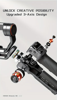 hohem iSteady M6 Gimbal Stabilizer for Smartphone, New Upgrade 3-Axis Phone Gimbal for iPhone & Android, Smart Tracking, 360°Infinite Rotation, 18H Long Battery, OLED Display for Video Recording - Veloxea