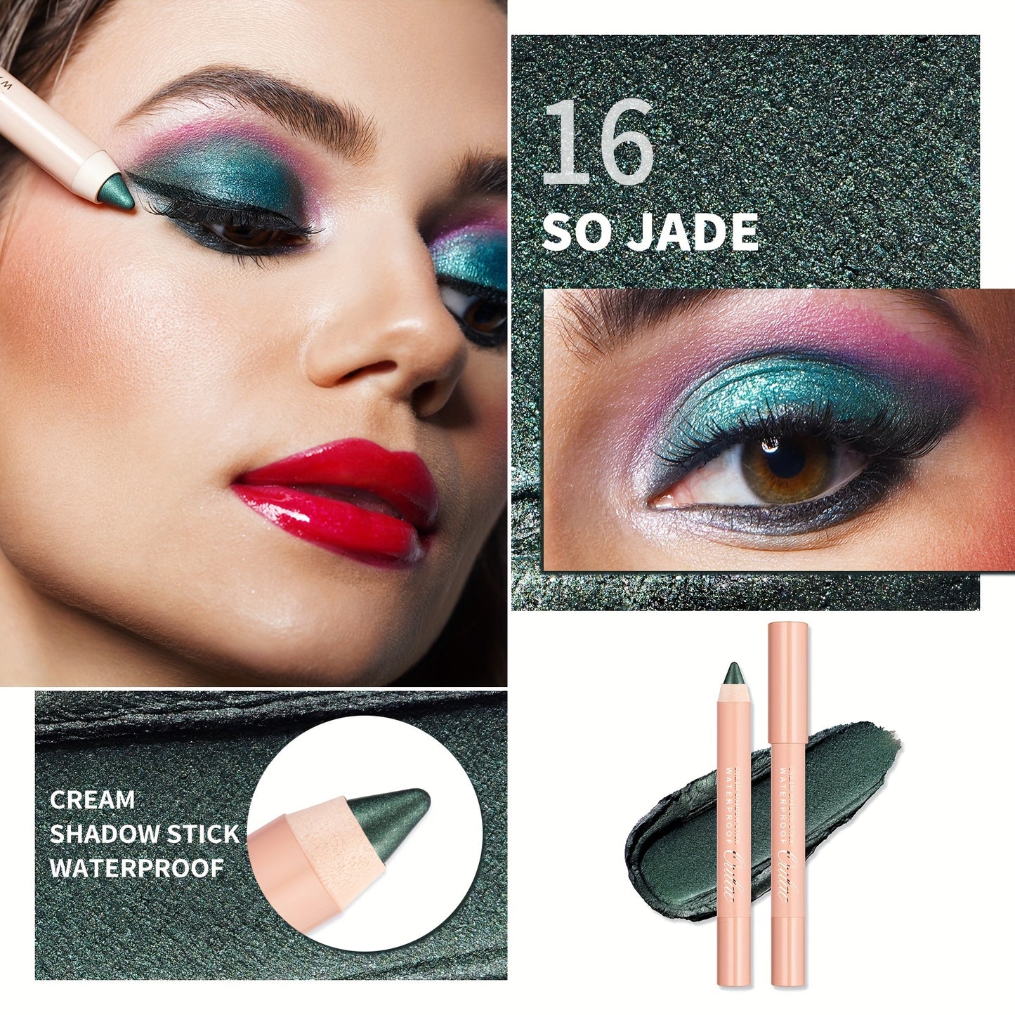 Oulac Classic Golden Light Combination, 3 Eye Shadow Pens + 1 Eye Shadow Cream