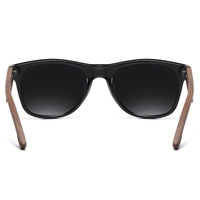 BARCUR, Classic Cool Wooden Temples Sunglasses, UV400 Polarized Sunglasses, For Men Women - Veloxea