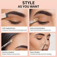 Oulac 2-in-1 Dual Color Eyebrow Powder, Long-Lasting Instant Eyebrow Powder