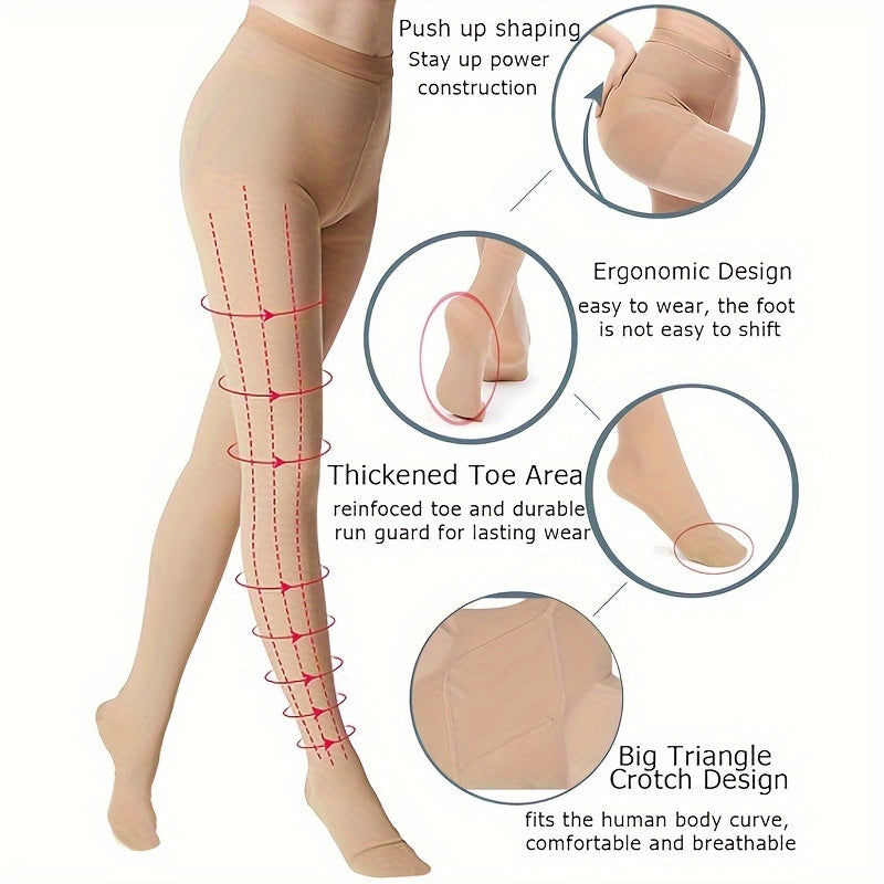 Women'S 20-30Mmhg Compression Thigh High Stockings - Opaque, Closed Toe, Graduated Support Pantyhose For Diabetics, Machine Washable - Veloxea