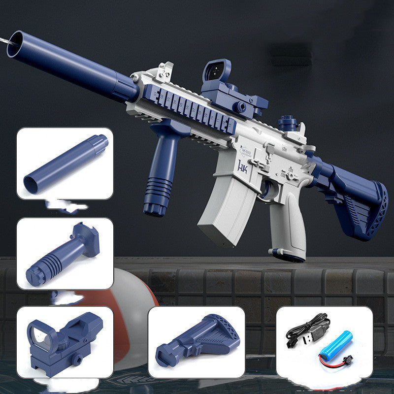 Summer Fully Automatic Electric Water Gun Rechargeable Long-Range Continuous Firing Kids Gift