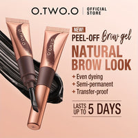 5-Day Tattoo Brow Gel - Semi-Permanent, Even Color, Long-Lasting Makeup - Effortless Peel-Off for Natural-Looking Brows