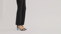 Women's Yoga Dress Work Pants Lightweight Slacks Stretch Casual Office Flare Pants Wide Leg With Belt Loops 4 Pockets - Veloxea