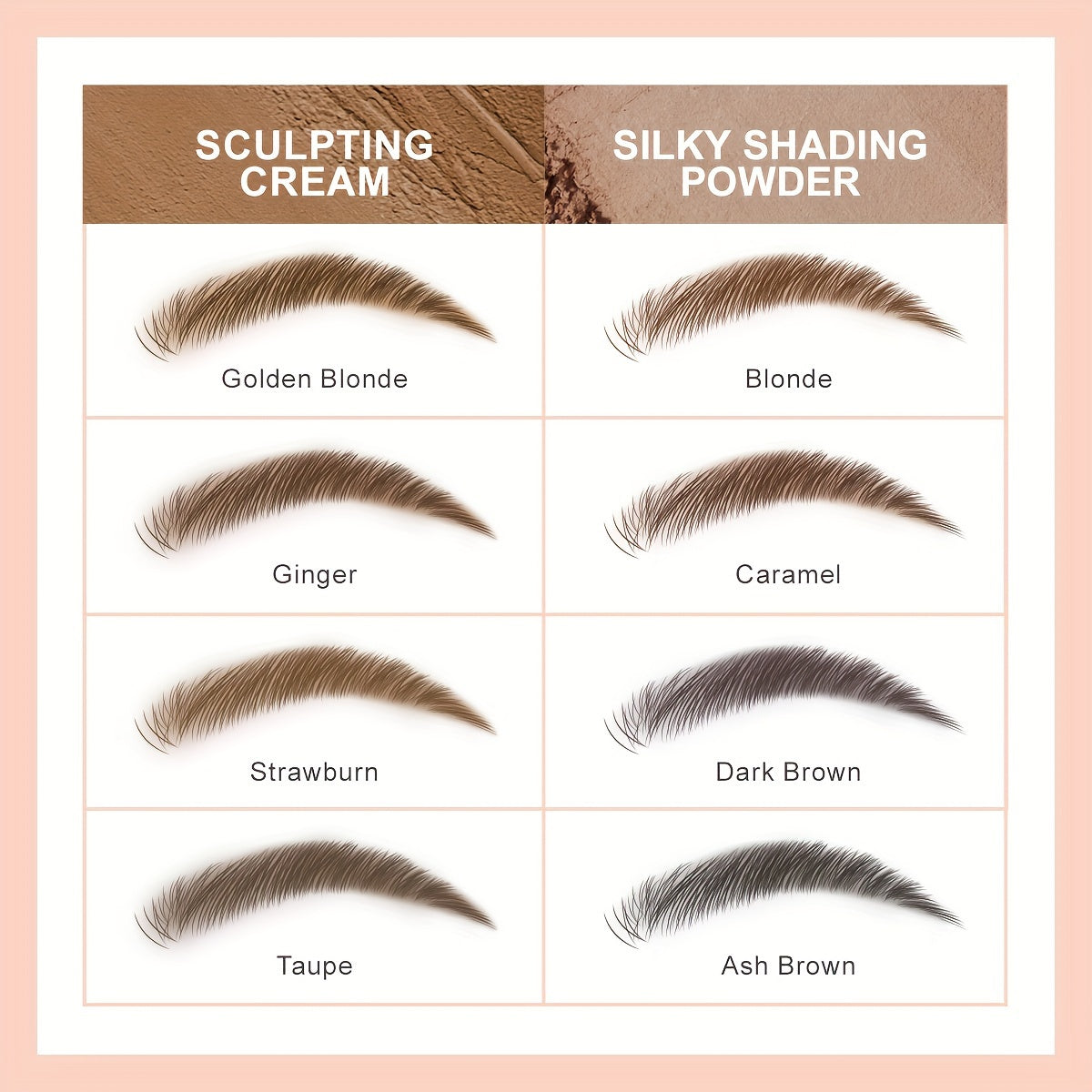 Oulac 2-in-1 Dual Color Eyebrow Powder, Long-Lasting Instant Eyebrow Powder
