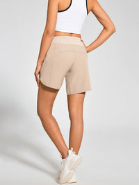 Women's High-Waisted Running Shorts, Casual Athletic Shorts, With Pockets & Drawstring