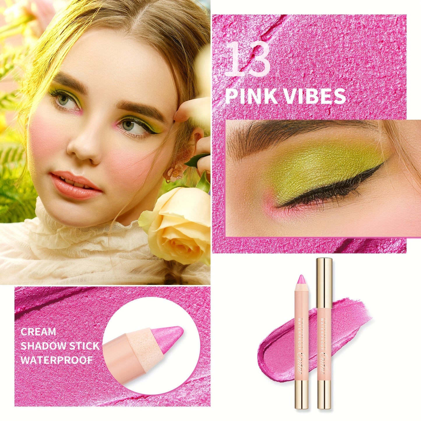 Oulac Classic Golden Light Combination, 3 Eye Shadow Pens + 1 Eye Shadow Cream