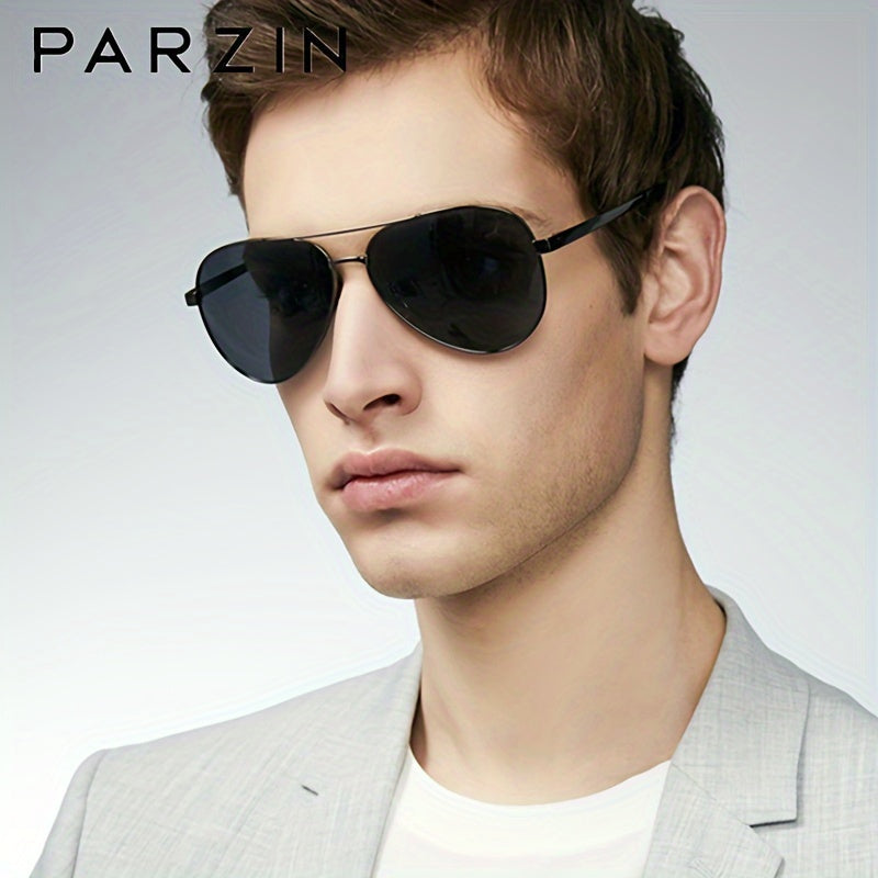 1pc Classic Polarized Glasses For Men With Metal Frame & TAC Lenses - Perfect For Fishing, Casual Wear - Veloxea