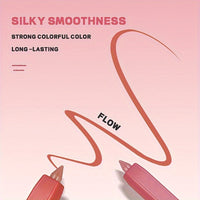 12 Colors Lip Liner Pen Set Long-Lasting, Waterproof Sweatproof, Easy Coloring Non-fading Color Rendering Lip Gloss Set Beauty Makeup - Veloxea