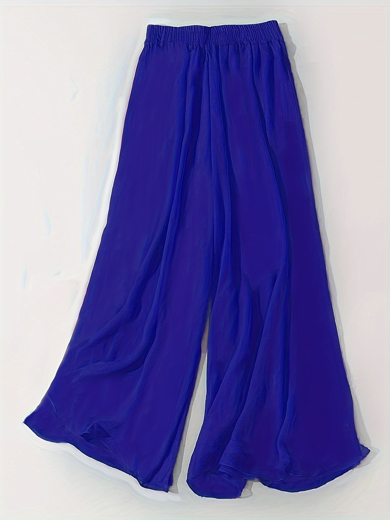 Stylish Chic Wide-Leg Pants, High Elastic Waist Comfort Breathable Material Perfect For Everyday Wear Multiple Colors Pants, Women's Clothing