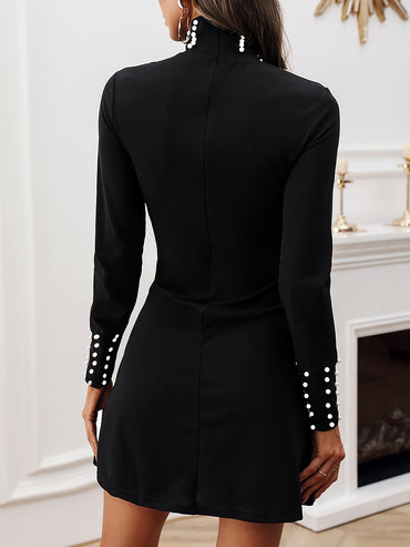 Women's Dresses Solid Crew Neck Mature OL Dresses