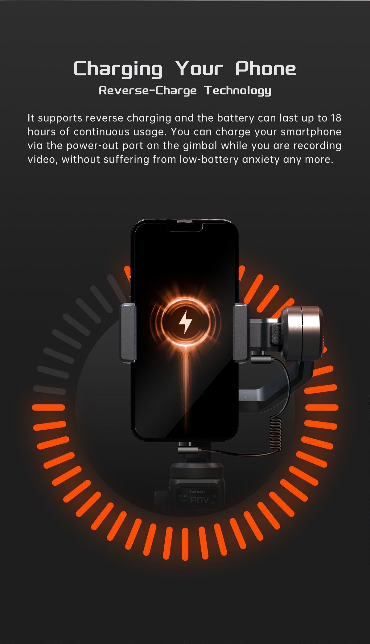 hohem iSteady M6 Gimbal Stabilizer for Smartphone, New Upgrade 3-Axis Phone Gimbal for iPhone & Android, Smart Tracking, 360°Infinite Rotation, 18H Long Battery, OLED Display for Video Recording - Veloxea