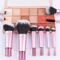 10-Piece Mini Travel Makeup Brush Set - Sleek & Minimalist Design with Portable Storage Bag, High-Quality Cosmetic Brushes for Versatile Makeup Application, Ideal Travel Essentials for Beauty Enthusiasts - Veloxea