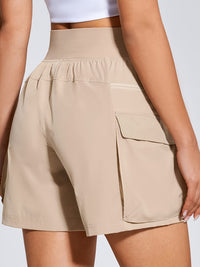 Women's 6" Hiking Cargo Shorts Quick Dry Water Resistant Lightweight with Zipper Pockets UPF 50+ for Women Golf Athletic