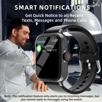 Waterproof Smart Watch, 1.83'' Full Touch Screen Display With Message, Answer Make Call Smartwatch Sleep Monitoring, Sports Pedometer - Veloxea