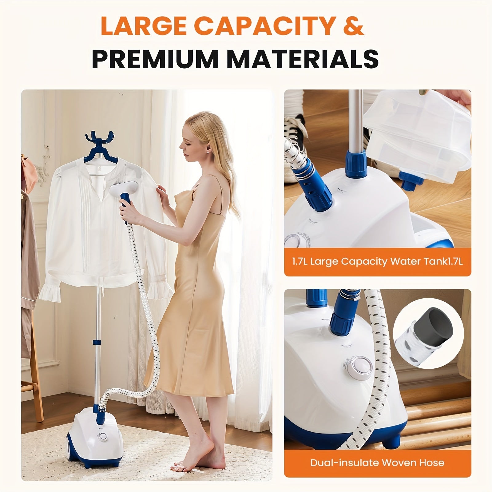 OLIXIS Handheld Steamer, Professional Wrinkle Removal Ironing Machine, - Veloxea