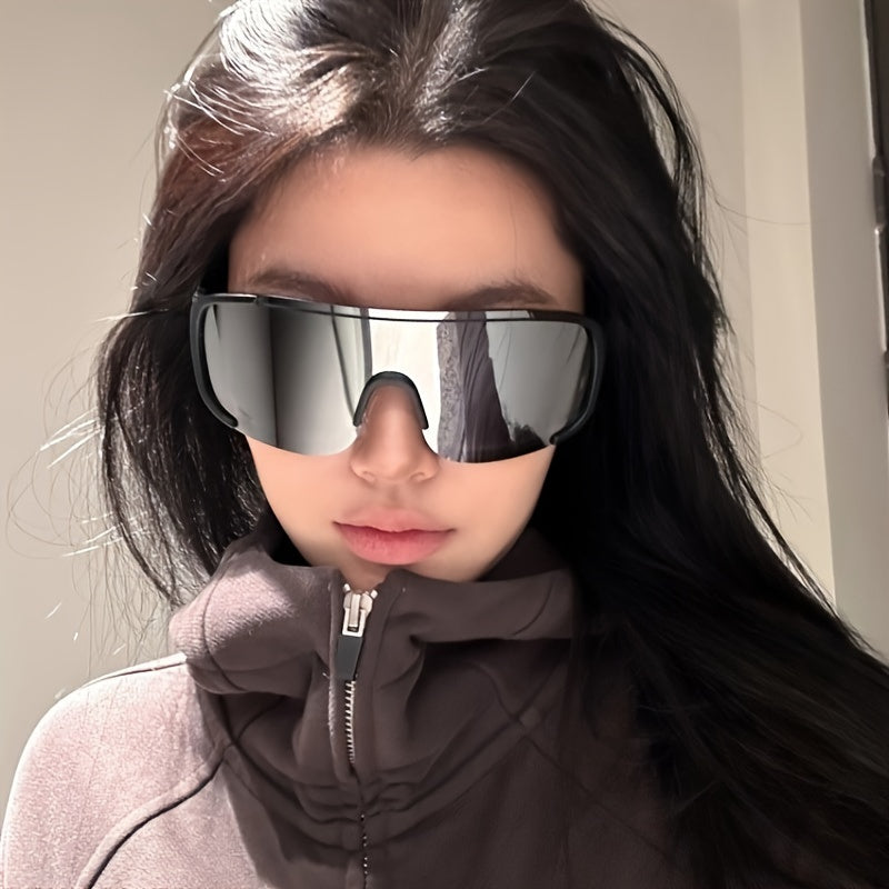 Women's Oversized Sports Glasse, AC Lens, Composite Frame, Ideal For Skating And Outdoor Activities - Veloxea