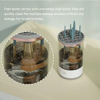 1pc Electric Makeup Brush Cleaner, Cosmetic Brush Cleaner, 2024 New Electric Makeup Brush Cleaner, Makeup Brush Cleaner, Automatic Spinning Makeup Brush Cleaner Fit For All Size Makeup Brush - Veloxea