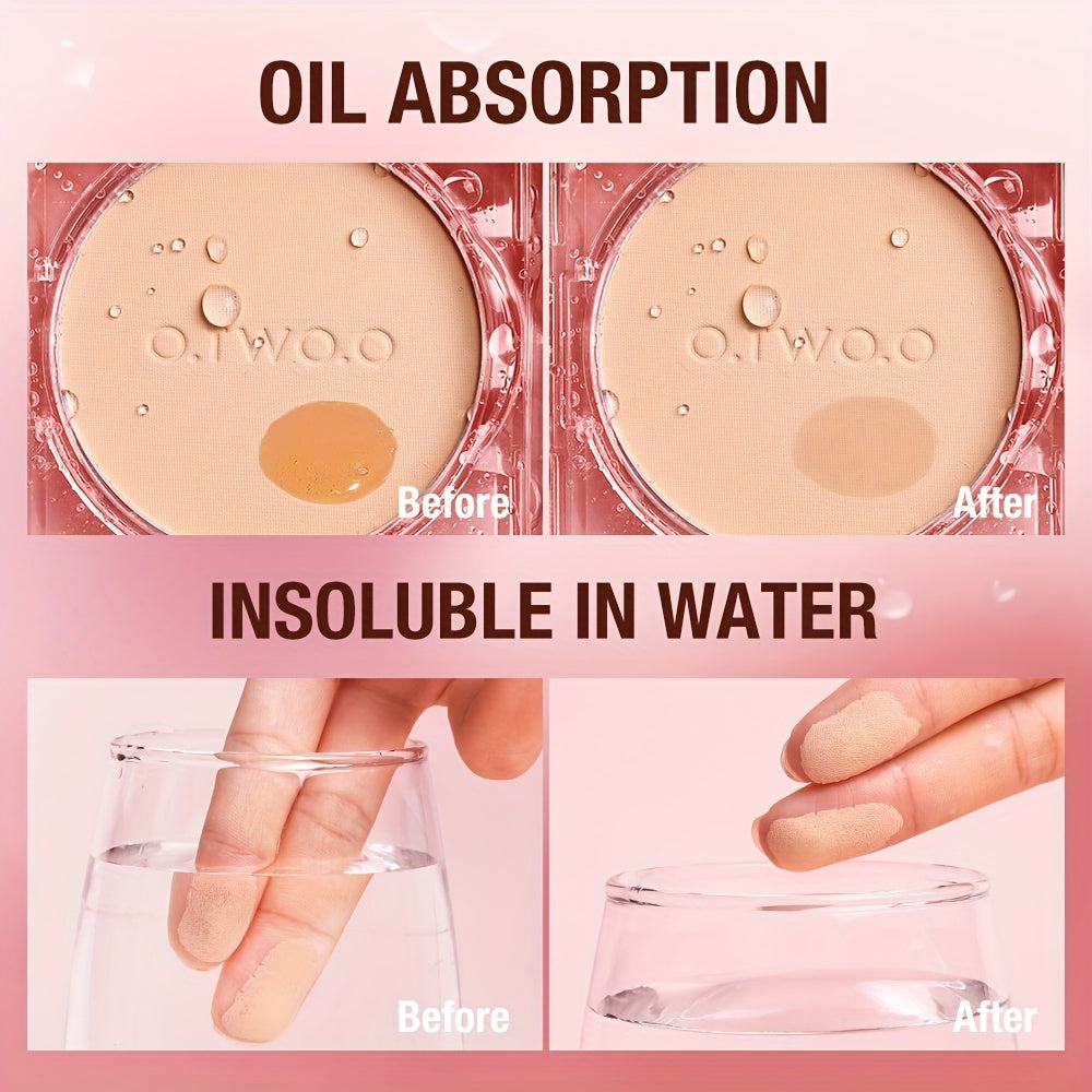 O.Two.O 3D Soft Focus Pressed Powder - Waterproof, Long-Lasting, Oil-Control, 24-Hour Natural Finish For All Skin Types