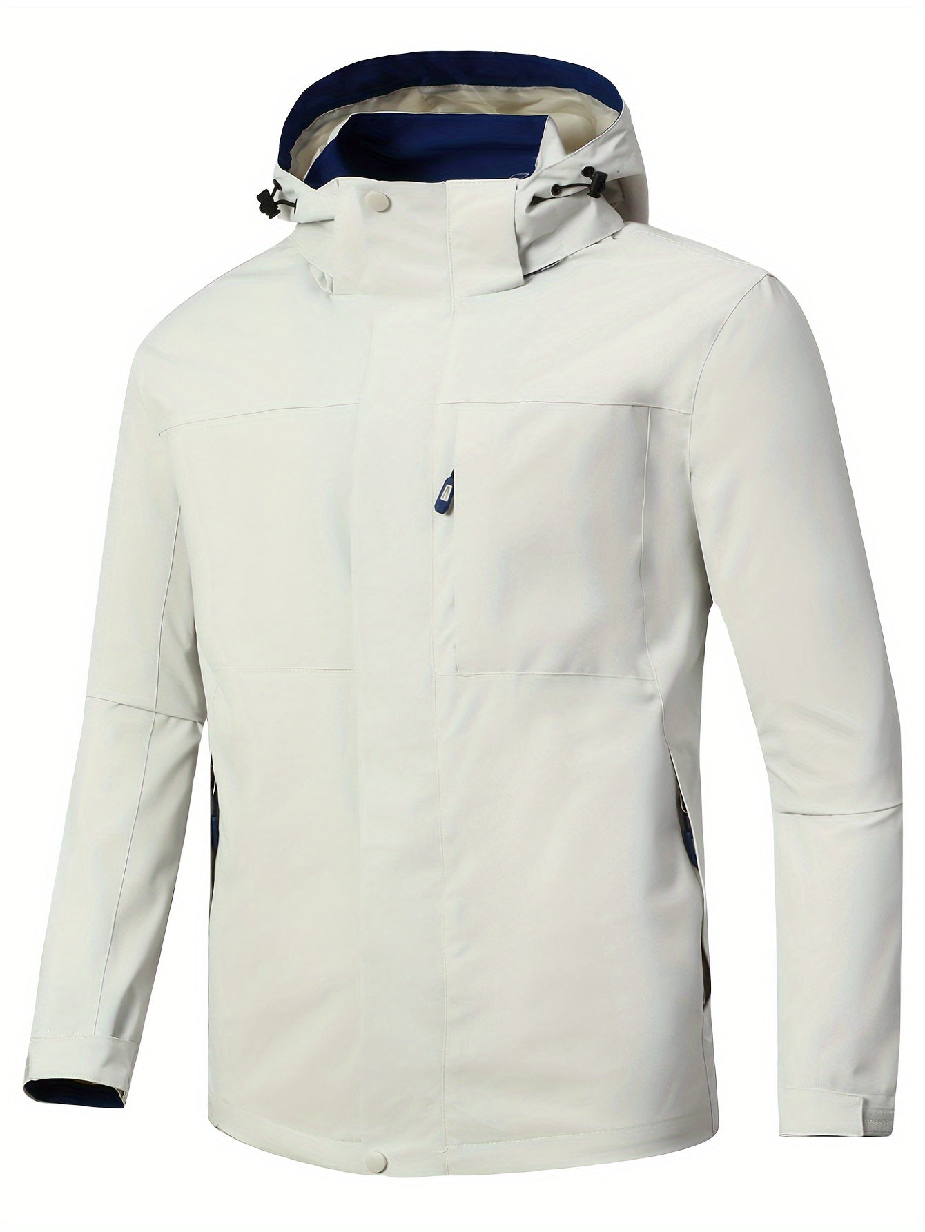 Men's Lightweight Waterproof Rain Jacket, Hooded Shell Outdoor Raincoat Hiking Windbreaker Jacket Coat - Veloxea