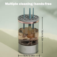 1pc Electric Makeup Brush Cleaner, Cosmetic Brush Cleaner, 2024 New Electric Makeup Brush Cleaner, Makeup Brush Cleaner, Automatic Spinning Makeup Brush Cleaner Fit For All Size Makeup Brush - Veloxea