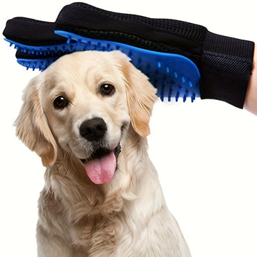 2pcs 2-in-1 Pet Grooming Glove Brush for Dogs and Cats - Fur and Hair Removal Mitt with Massage and Deshedding Benefits - Veloxea