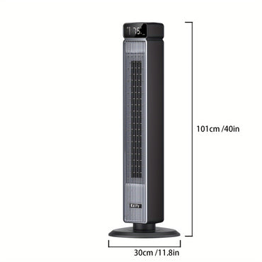 Tower Fan For Bedroom 40 Inch, 24ft/s Velocity Floor Fan, 30dB Quiet Standing Fan, 90° Oscillating Fan, 6 Speeds, 4 Modes, 12H Timer - Veloxea