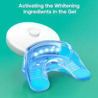 Teeth Whitening Gel Kit, 6 Teeth Cleaning Gel + 2 Dental Trays + Cleaning Led Lights LED Light 0.1oz Carbamide Peroxide Teeth Whitening Gel Dental Bleaching Gel Kit For Tooth - Veloxea