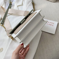 Contrast color Leather Crossbody Bags For Women Travel Handbag