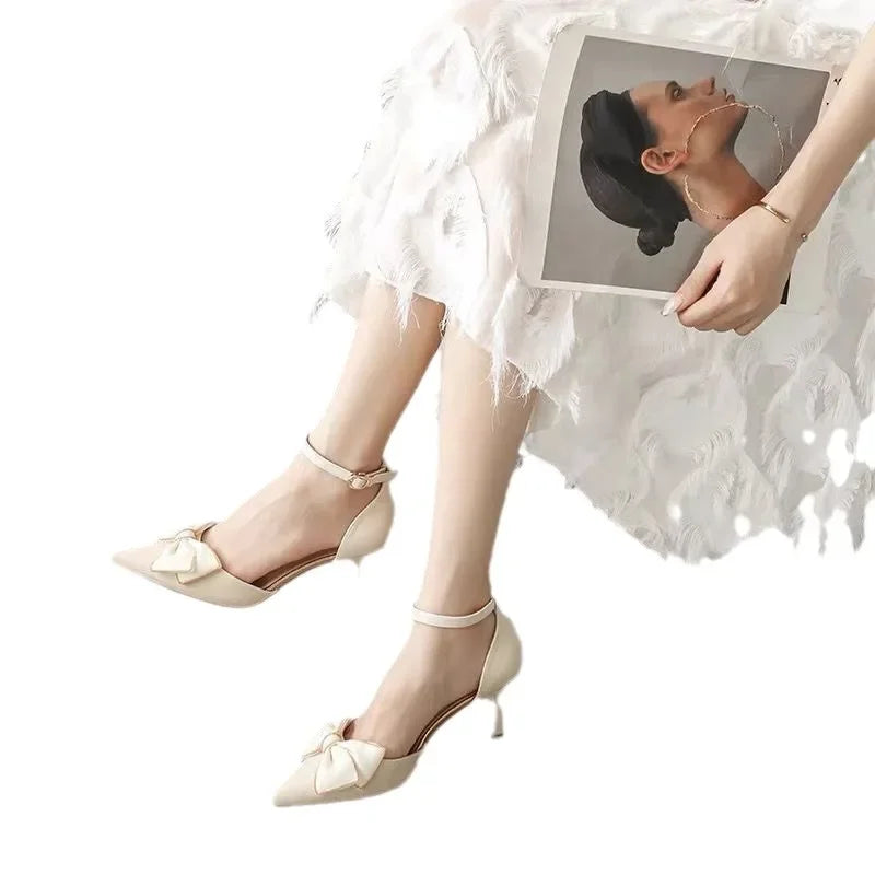 Medium Heel Pointed Toe Butterfly Stilettos