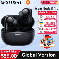Global Version Xiaomi Redmi Buds 5 Pro Up to 52dB Active Noise Cancellation 38 Hours Long Battery