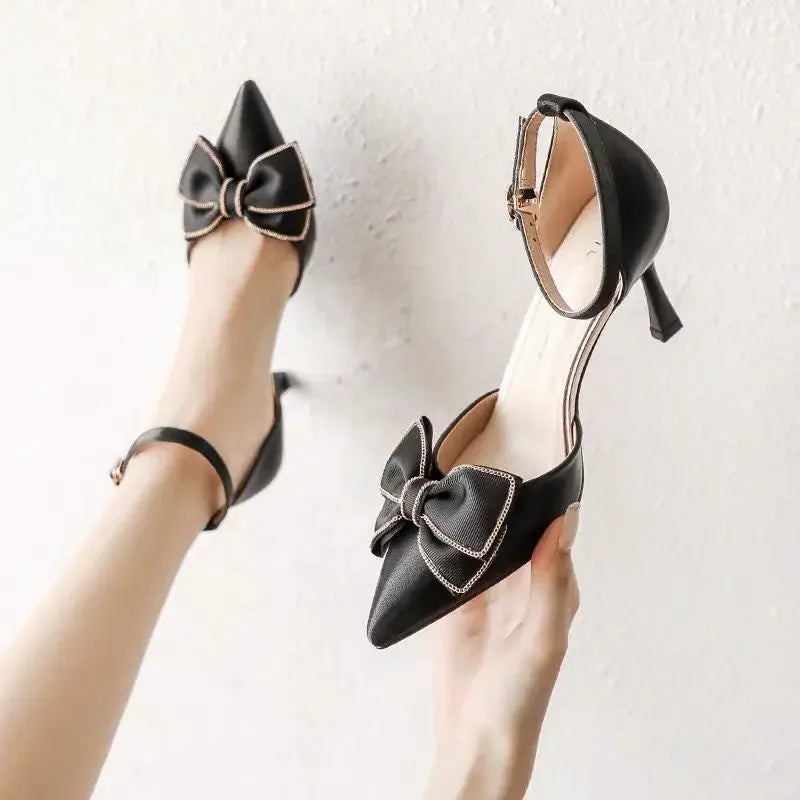 Medium Heel Pointed Toe Butterfly Stilettos