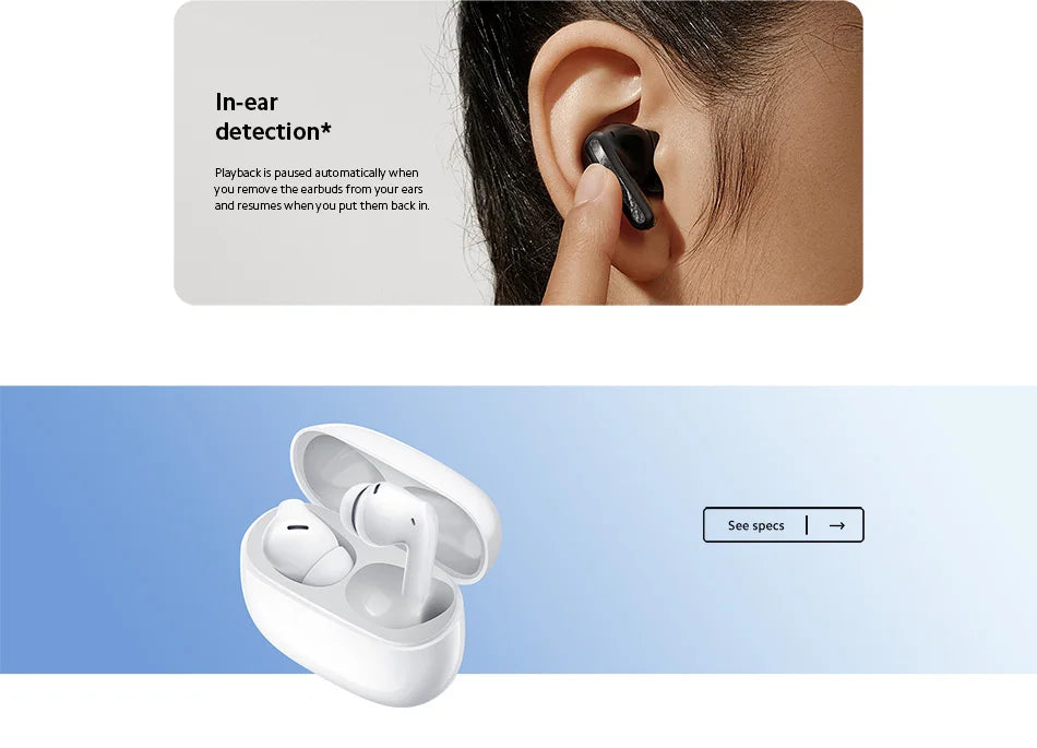 Global Version Xiaomi Redmi Buds 5 Pro Up to 52dB Active Noise Cancellation 38 Hours Long Battery