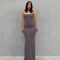 women's earthly peach pure desire Slim peach hip halter long fishtail skirt new style dresses