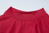 Sexy Maxi Dress Women Fashion Waist Cut Out Slim Party Dresses Red Long Sleeve Evening Party Christmas Dress